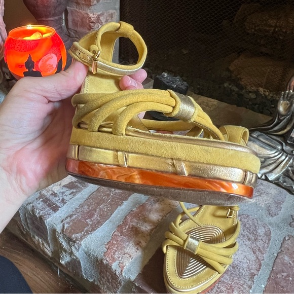 Vintage Louis Vuitton Runway Suede Platform Heels - Picture 12 of 15